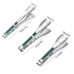 Stainless Steel Food Tongs Non-Slip BBQ Grill Meat Salad Bread Clip Kitchen Tool