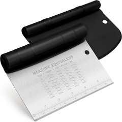 Urbanstrive Bench Scraper for Baking, Stainless Steel Dough Cutter
