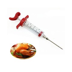 US 1 Pack Plastic Food Marinade Injector Syringe Screw-on Meat Needle BBQ