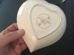 Mikasa Ivory Bone China Heart Shaped Dish “Christmas Spirit Tender Heart”