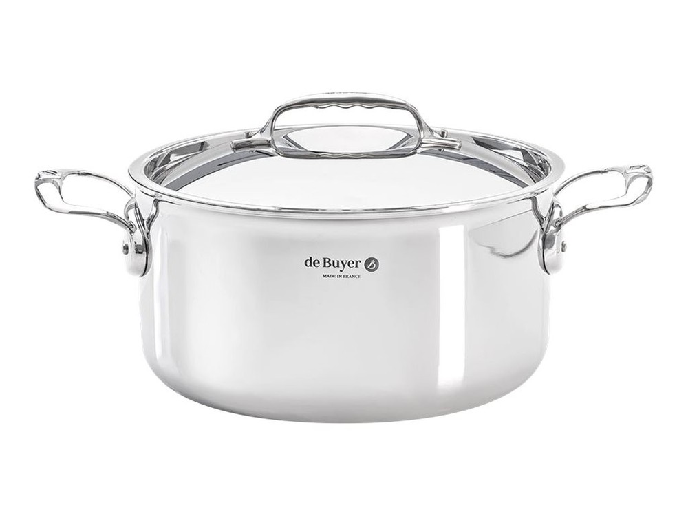 De Buyer Affinity Stainless Steel Roast Pot with Lid 20cm Pot DB3742-20