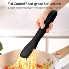 11 Inch Silicone Tongs for Cooking Heat Resistant, Lightweight Non-Scratch St…