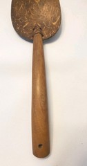 2 Coconut Shell Ladle Spoons Wooden Handle Polished Eco-friendly Biodegradable
