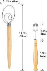 Danish Dough Whisk – Bread Making Tools – Danish Dough Hook – Bread Dough Mixer