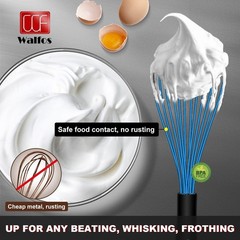 Silicone Whisk Set Non Scratch Heat Resistant Kitchen Whisks 4pcs