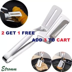 Steak Clamp Stainless Steel Food Clip Tongs Bread Meat BBQ Kitchen Cooking Tool