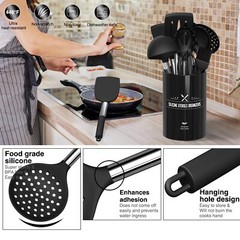 SILICONE COOKING UTENSILS SET 446F HEAT RESISTANT KITCHEN UTENSILS 30PCS NONSTIC