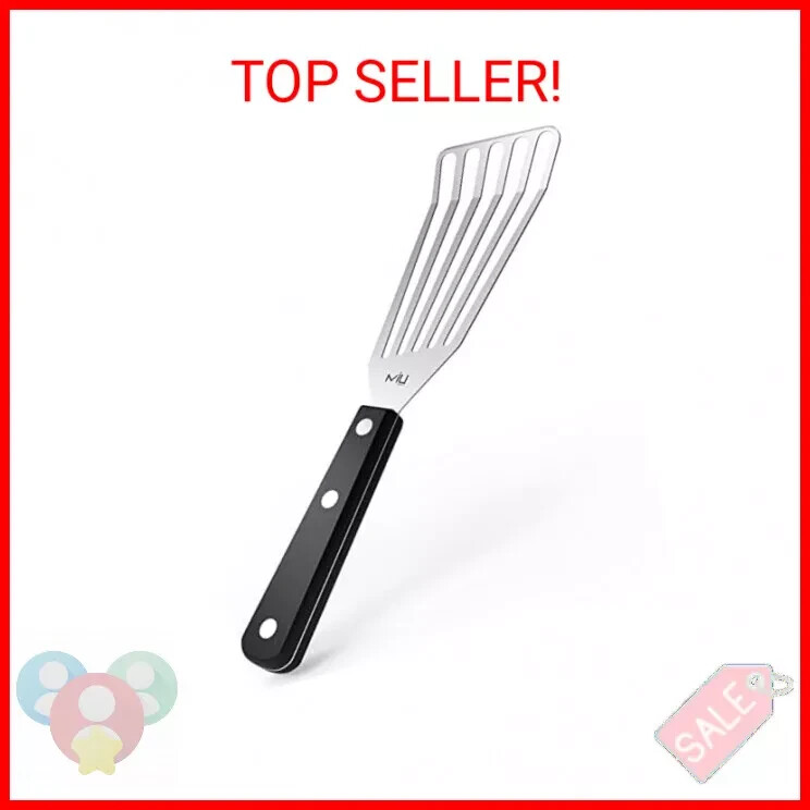 MIU Fish Spatula Stainless Steel, Flexible, Polished Metal, Corrosion Resistant,