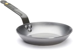 De Buyer Mineral B Round Carbon Steel 8″ Fry Pan, Naturally Nonstick, Oven safe