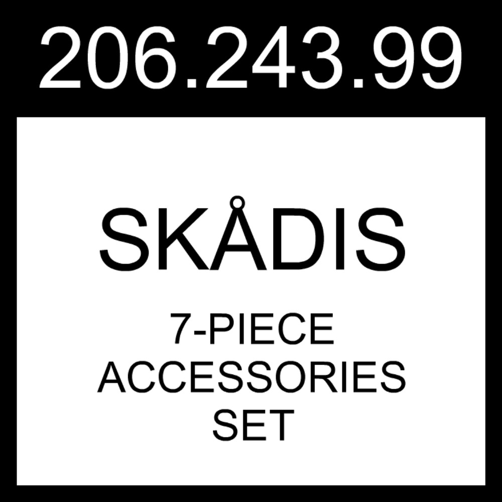 IKEA SKADIS SKÅDIS 7-piece Accessories Set Multicolor 206.243.99