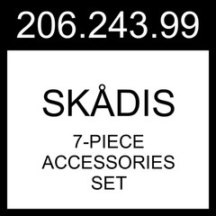 IKEA SKADIS SKÅDIS 7-piece Accessories Set Multicolor 206.243.99