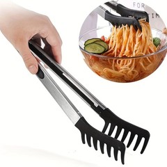 10 Inch Stainless Steel Food Tongs Pasta Salad Grilling Heat Resistant Handle