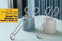 HINMAY Stainless Steel Kitchen Scissor 10 Inch & 13 Set of 2, Silver