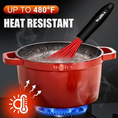 Silicone Whisk Set Non Scratch Heat Resistant Kitchen Whisks 4pcs