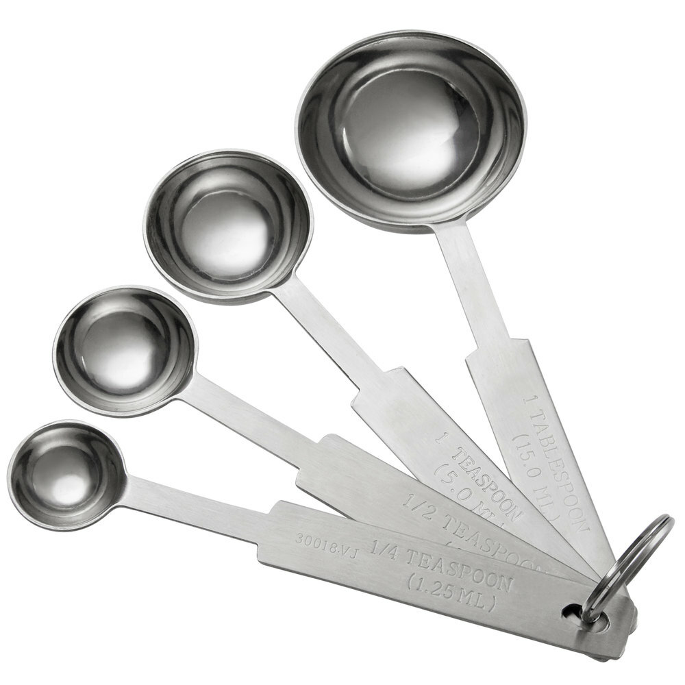 Vollrath 4-Piece Round Measuring Spoon Set