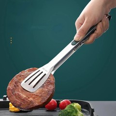 Stainless Steel Steak Clamp Food Bread Meat Clip Tongs BBQ Kitchen Cooking Tools