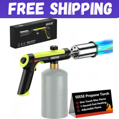 SEESE Powerful Propane Torch Gun,Kitchen Cooking Torch With One-Touch Max Fir…
