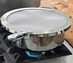 New All Clad 11.5 inch Stainless Steel Splatter Screen with Tag