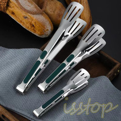 Stainless Steel Steak Clamp Food Bread Meat Clip Tongs BBQ Kitchen Cooking Tools