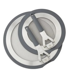 MIU 2-Piece Stainless Steel Mesh Silicone Splatter Guard Screens