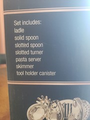 Gourmet Edge 7-Piece Stainless Steel Utensil Set w/ Holder, Dishwasher Safe