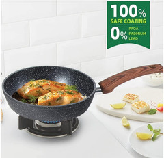 Juego de utensilios de cocina para inducción de 12 piezas, juego de ollas y sart