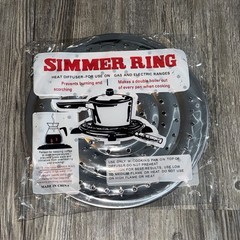 Stove Top Metal Simmer Ring 8 Inch Heat Diffuser For Gas And Electric Ranges NIB