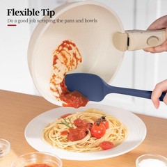 Heat-Resistant Silicone Spoon Spatula Set – Non-Stick, BPA-Free, 600ºF, 3-Piece