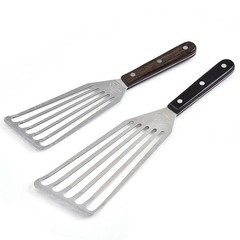 Miu France Small and Large Steel Fish Spatula Slotted Stainless Turner