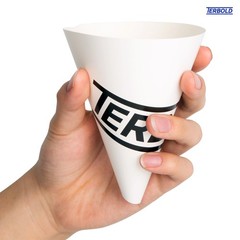 100pcs Disposable Paper Funnels for Motor Oil, Windshield Fluid, 10oz White