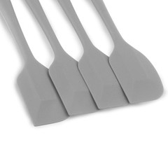 SILICONE SPATULA 4PIECE SET HEATRESISTANT NONSTICK RUBBER SPATULAS WITH STAINLES