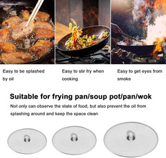 Splatter Screen for Cooking – Stainless Steel Grease Splatter Guard for Frying P