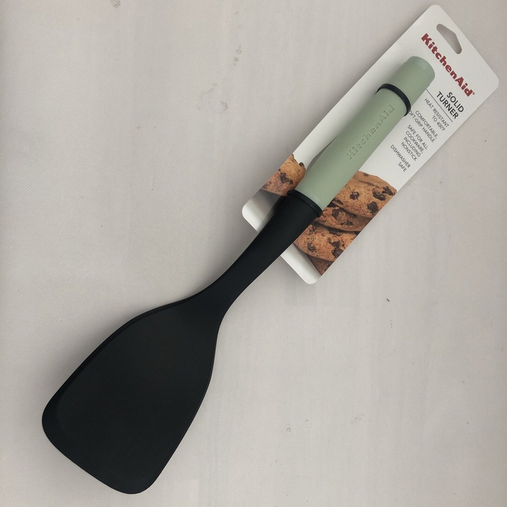 New KitchenAid Mint Pistachio HPIA Soft Silicone Solid Turner Lifter Flipper
