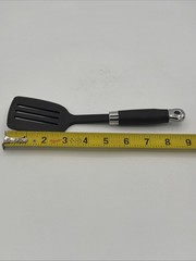 Unbranded Mini Slotted Flipper Spatula Nylon Kitchen Utensil Black