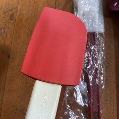 Pampered Chef Spatula Red 12” Made In USA Tupperware Red 3 Scraper Spatulas