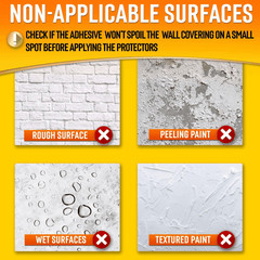 Wall Protector Sheets for Painted Wall. Clear Plastic Adhesive Film Stickers