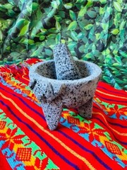 Molcajete Stone 4in With A Pigs Face Shape