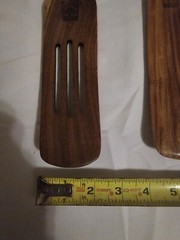 5PCS Wooden Spurtles Set, Non-Stick Natural teak Wood Spatulas Comes With Apron