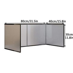4 Sided Stainless Steel Oil Splatter Guard Grease Screen Foldable Stove Splash