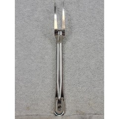 Stainless Steel Meat Fork 13.5 inch 2-Tine Carving BBQ Serving Utensil Silver