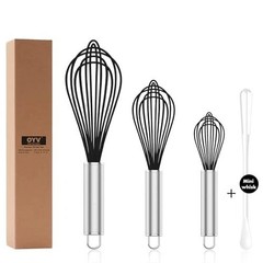 304 Stainless Steel Whisk Set – Dishwasher Safe, 3 Sizes for Every Kitchen Task