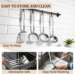 Stainless Steel Cooking Utensils Set, 4 Pieces Kitchen Utensils Set, Heat Res…