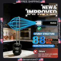 3 Pack Silicone Balloon Whisks for Non-Stick Cookware