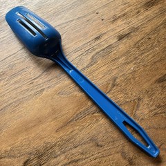Unbranded Blue Nylon Slotted Cooking Serving Spoon 11 Inch Retro Vintage Kitchen