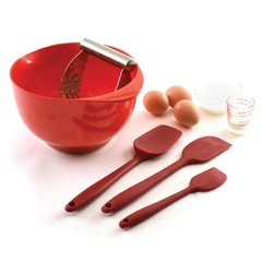 Norpro Heavy Duty Silicone Spatulas, Set of 3, Red