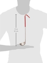 Winco LDC-2 Stainless Steel Ladle with Red Handle, 2-Ounce