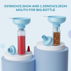 Wide Mouth Funnel Set with Strainers & 4 Spouts for Bottles Jars Canning