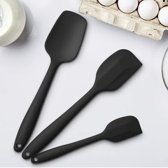 SILICONE SPATULA 3PIECE SET ERGONOMIC HANDLE HIGH HEATRESISTANT SPATULAS NONSTIC