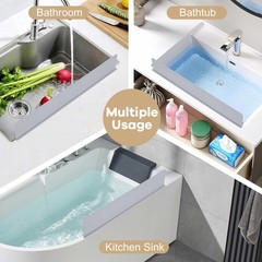 Protector antisalpicaduras para fregadero con ventosas, agua de silicona