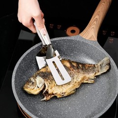 Stainless Steel Steak Clamp Food Bread Meat Clip Tongs BBQ Kitchen Cooking Tool